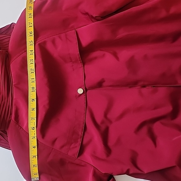 Gallery Burgundy Trench-Style Jacket for Women – Size M/P - Picture 9 of 16